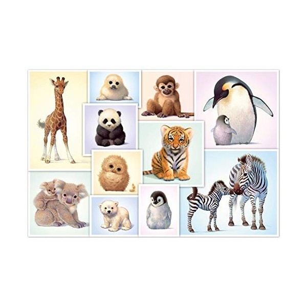 Schmidt Spiele- Enfants des Animaux De La Nature Sauvage Non Bébés, 200 pcs, 56270