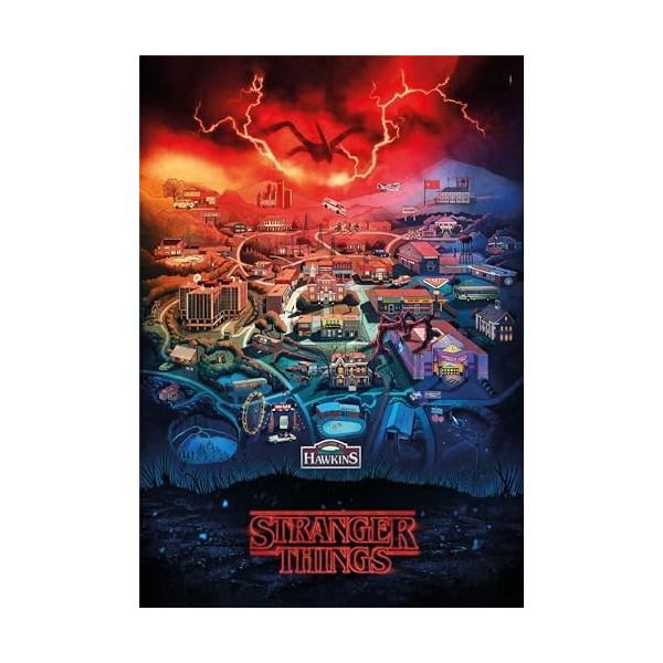 Clementoni Supercolor Stranger Things – 180 pièces Enfants 9 Ans, Puzzle série TV, Film Netflix, fabriqué en Italie, 21730, M