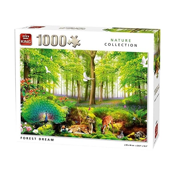 King- Wald Traum Puzzle de 1000 pièces, 55980, Multicolore