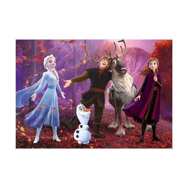 Clementoni Frozen Supercolor Disney La Reine des Neiges – 104 pièces Enfants 6 Ans, Puzzle Dessins animés, fabriqué en Italie