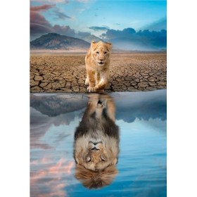 Clementoni- Supercolor Self Reflection – 180 pièces Enfants 9 Ans, Puzzle Illustration, Animaux, fabriqué en Italie, 21719, M