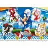 Clementoni Supercolor Sonic – 24 Maxi pièces Enfants 3 Ans, Puzzle Dessins animés, fabriqué en Italie, 28526, Multicolore