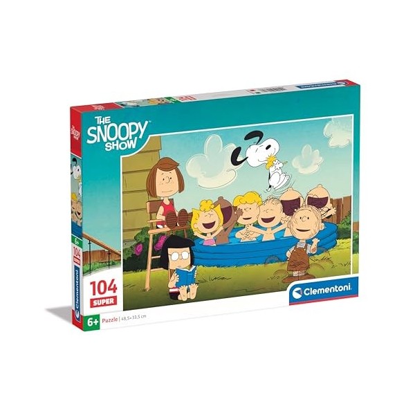 Clementoni Supercolor Peanuts – 104 pièces Enfants 6 Ans, dauteur, Puzzle Dessins animés, Illustration, fabriqué en Italie, 