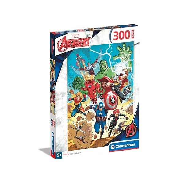 Clementoni Supercolor Marvel The Avengers – 180 pièces Enfants 9 Ans, Puzzle Super-héros, fabriqué en Italie, 21728, Multicol
