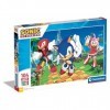 Clementoni Supercolor Sonic – 104 Maxi pièces Enfants 4 Ans, Puzzle Dessins animés, fabriqué en Italie, 25764, Multicolore