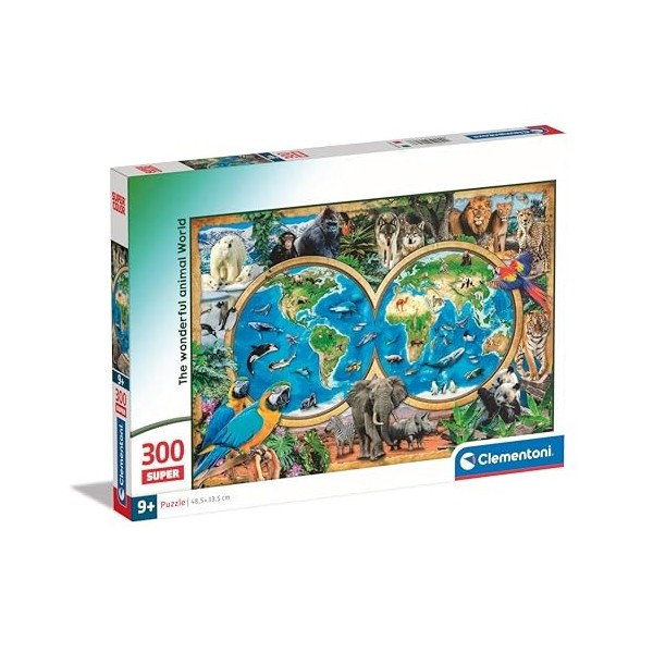 Clementoni- Supercolor The Wonderful World – 180 pièces Enfants 9 Ans, Puzzle Illustration, Animaux, fabriqué en Italie, 2172