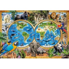 Clementoni- Supercolor The Wonderful World – 180 pièces Enfants 9 Ans, Puzzle Illustration, Animaux, fabriqué en Italie, 2172