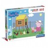 Clementoni- Peppa Pig Supercolor Pig-60 Maxi Pièces, Enfants 4 Ans, Puzzle Dessin Animé-Fabriqué en Italie, 26590