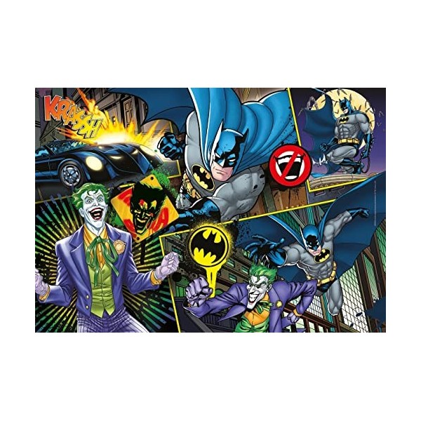 Clementoni Batman Supercolor Batman-104 Maxi pièces, 4 Ans Enfant, Puzzle héros-fabriqué en Italie, 25708, No Color, 24.9 x 3