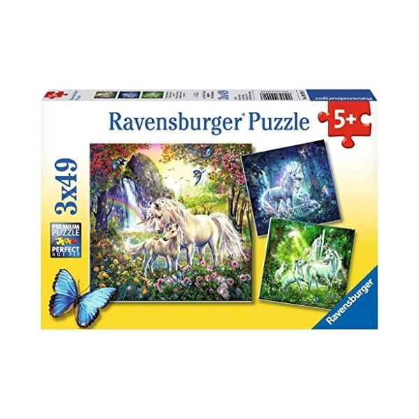 Ravensburger - 09291 8 - Puzzle - Belles Licornes - 3X 49 Pièces