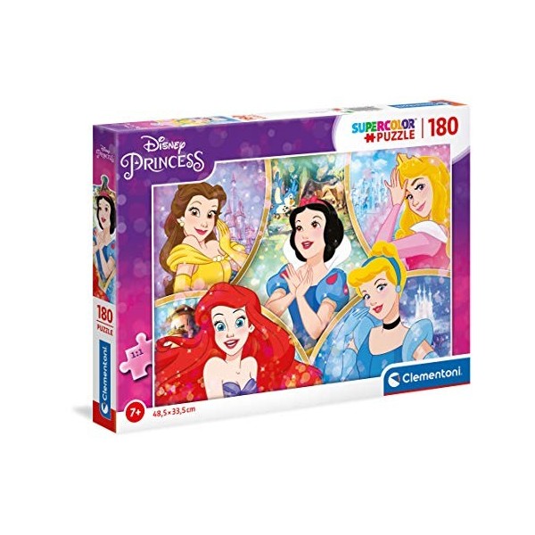 Clementoni Disney Princess Princess-180 pièces-Puzzle Enfant-fabriqué en Italie, 7 Ans et Plus, 29311, No Color