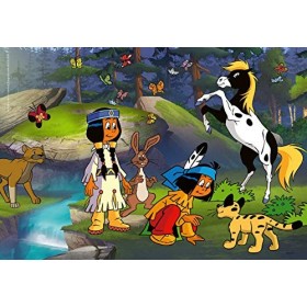 Ravensburger-en déplacement avec Yakari Tiere 2 x 12 pièces de Puzzle, 05069, Multicolore