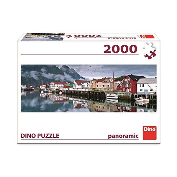 dino Puzzle 2000 Pièces Panoramique : Village de pêcheurs