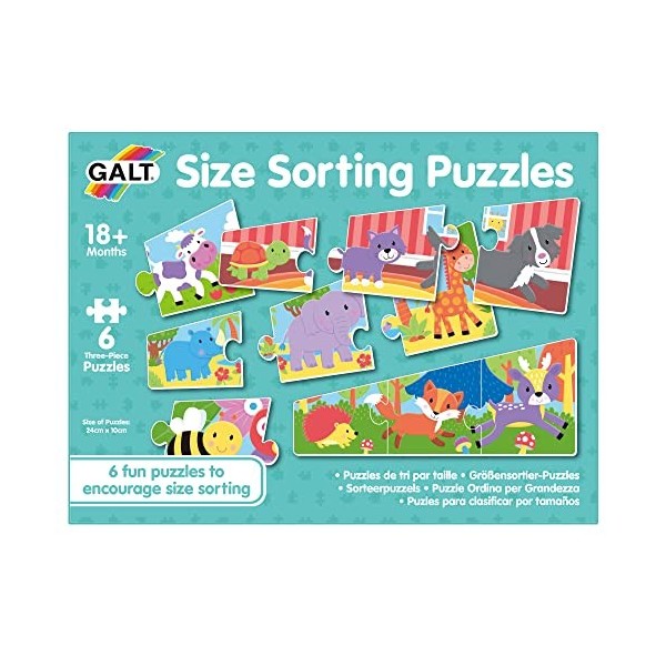 Galt Toys, Size Sorting Puzzle, Jigsaw Puzzle for Kids, Ages 18 Months Plus