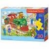 Castorland Green Locomotive B-03433-1 Puzzle 30 pièces Multicolore