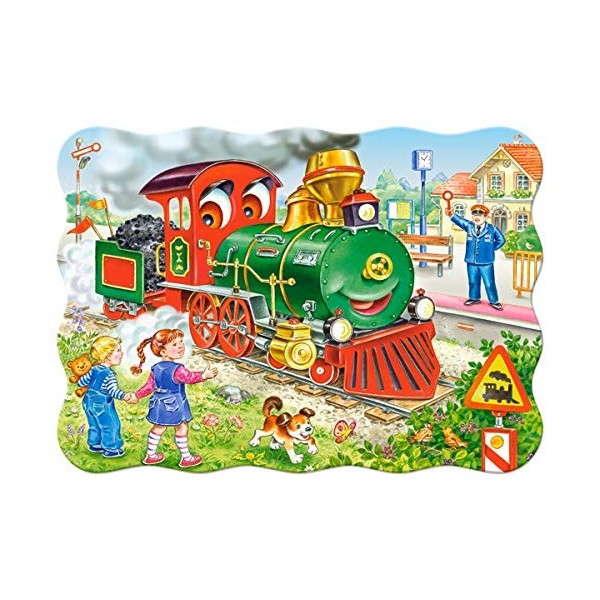 Castorland Green Locomotive B-03433-1 Puzzle 30 pièces Multicolore