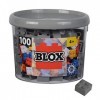Simba Blox Lot de 100 Blocs de Construction Gris pour Enfants à partir de 3 Ans 4 Briques en boîte de Haute qualité, entièrem