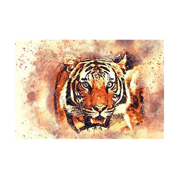 70 Pièces Puzzles pour Adultes, Puzzles Colorés Tigre pour Enfants et Adolescents à partir de 12 Ans, Art de Puzzle Difficile