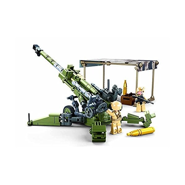 Sluban- Model Bricks-M777 Howitzer 258pcs, M38-B0890, Multicolore