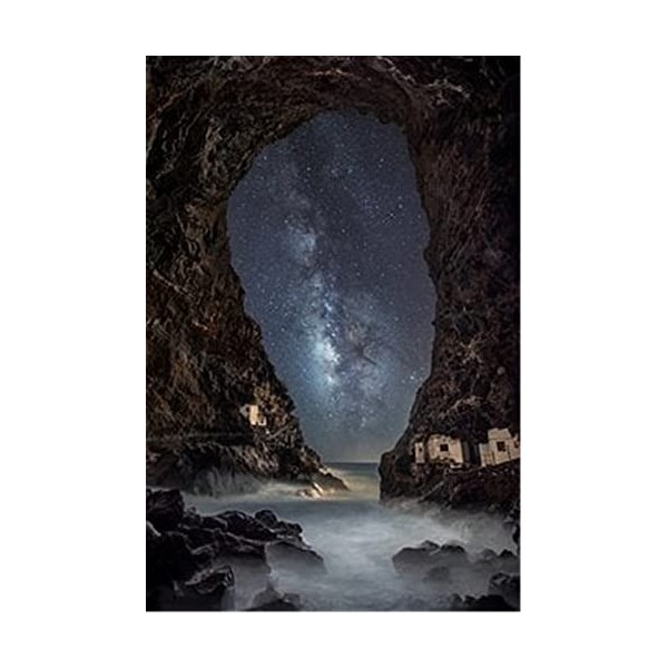 70 Pièces Puzzles pour Adultes Puzzles Difficiles Puzzles Difficiles Ciel étoilé à lextérieur de la Grotte Puzzle Bricolage 