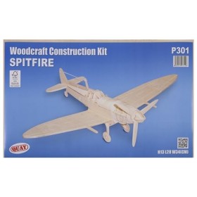 Quay- Spitfire Kit de Construction en Bois FSC, P301, Marron, 13x28x34cm