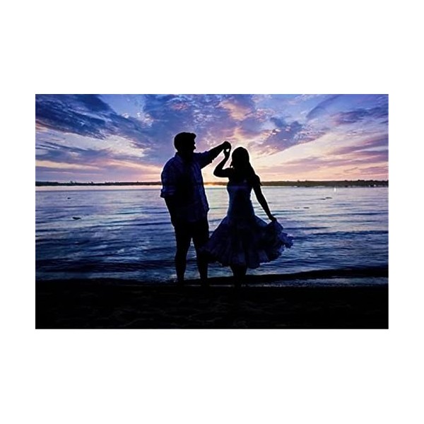 Puzzle 70 pièces, Puzzle de Sol Couple de Bord de Mer pour Enfants Adultes-20x15cm 7.87x5.90inch 