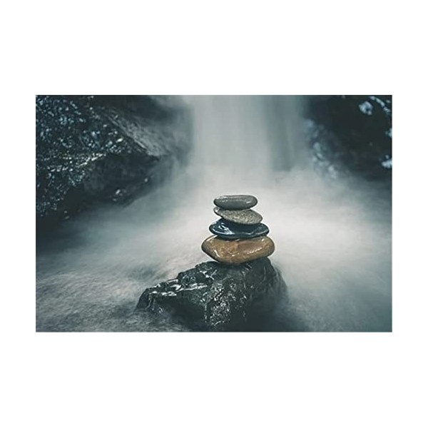 Puzzles pour Adultes Puzzle 70 pièces - Pierre et Cascade - pour Adultes 70 pièces Puzzle 70 pièces-20x15cm 7.87x5.90inch 