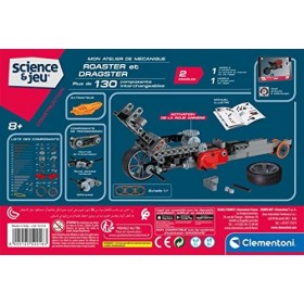 Clementoni - 52216-Atelier Mécanique - Roadster & Dragster-Jeu scientifique