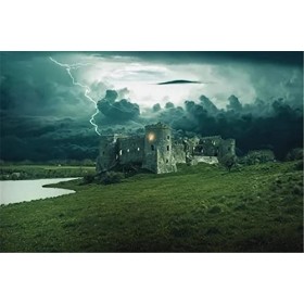 Puzzle 70 pièces Puzzle éducatif Jeu de Famille Château et Tonnerre Cadeau pour Adultes et Enfants-20x15cm 7.87x5.90inch 