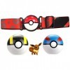 Bandai - Pokémon - Ceinture Première Ball, Ultra Ball Et Figurine 5 cm Evoli - WT97773