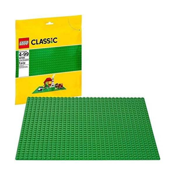 LEGO 10700 Classic La Plaque de Base Verte, 32x32, Jeu de Construction, Créatif, Éducatif, pour Construire et Exposer, Collec