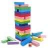 Comius Sharp Blocs en Bois Jeu Dempilement, Blocs Colorés en Bois Tour Empilables, Classique Blocs Briques en Bois Jouets d