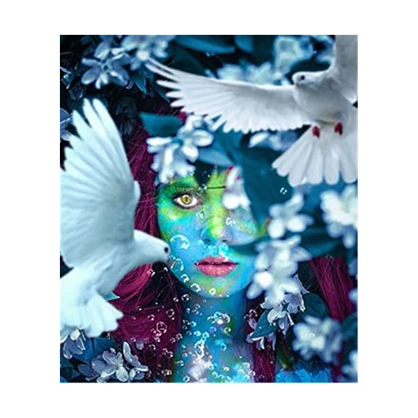 Puzzle 70 pièces Puzzle éducatif Jeu de Famille Ange et Colombe Cadeau pour Adultes et Enfants-20x15cm 7.87x5.90inch 