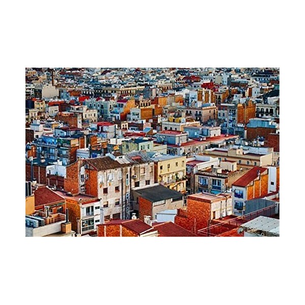 Puzzle 70 pièces, Puzzle de Sol Ville au Bord de la rivière pour Enfants adultes-20x15cm 7.87x5.90inch 