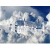 Puzzle 70 pièces, château dans Les Nuages ​​Puzzle de Sol pour Enfants adultes-20x15cm 7.87x5.90inch 