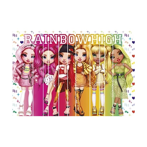 Clementoni- Puzzle Rainbow High 180pzs Supercolor High-180 pièces, 7 Ans Enfant Dessin animé-fabriqué en Italie, 29775, Multi