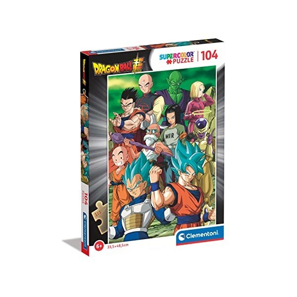 Clementoni- Dragonball Supercolor Puzzle-Dragonball-104 Pièces, Enfants 6 Ans, Puzzle Dessin Animé-Fabriqué en Italie, 25750