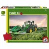 Schmidt Spiele 56470 John Deere Tracteur 6R 185, Puzzle pour Enfant 60 pièces, Coloré