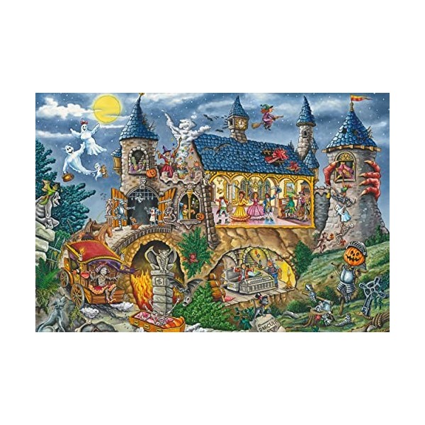 Schmidt Spiele 56451 château fantôme, Puzzle pour Enfants 100 pièces, Taille Unique