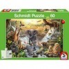 Schmidt Spiele 56454 Animaux en Afrique, 60 pièces Puzzle pour Enfants, Coloré