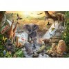 Schmidt Spiele 56454 Animaux en Afrique, 60 pièces Puzzle pour Enfants, Coloré