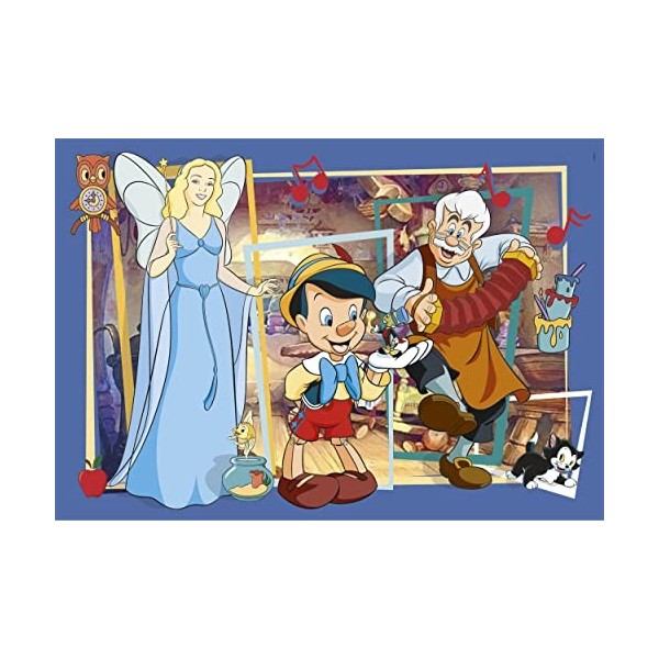 Clementoni- Disney Classics Pinocchio Supercolor Pinocchio-104 Pièces, Enfants 6 Ans, Puzzle Dessin Animé-Fabriqué en Italie,