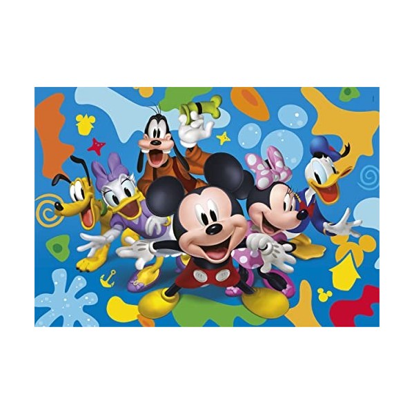 Clementoni- Disney Mickey and Friends Supercolor Friends-104 Pièces, Enfants 6 Ans, Puzzle Dessin Animé-Fabriqué en Italie, 2