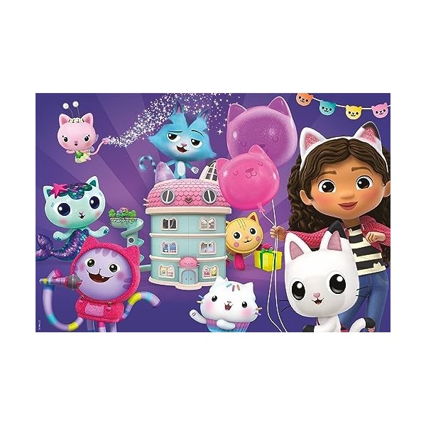 Schmidt Spiele 56473 Puzzle à Paillettes pour fête danniversaire dans la Maison de poupée, 60 pièces, Coloré