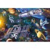 Schmidt Spiele 56455 Space Fun, 100 pièces Puzzle pour Enfants, Coloré
