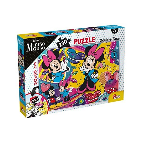 Lisciani, Maxi Puzzle pour enfants a partir de 4 ans, 250 pièces, 2 en 1 Double Face Recto / Verso avec le dos à colorier - D