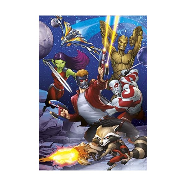 Clementoni- Marvel Guardians of The Galaxy Supercolor Galaxy-180 Pièces, Enfants 7 Ans, Puzzle Dessin Animé-Fabriqué en Itali