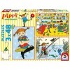 Schmidt Spiele 56445 Pippi Longstocking, Je Fais Le Monde comme Je l’Aime, 3x48 pièces Puzzle pour Enfants, Coloré