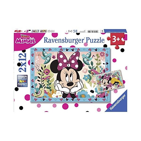Ravensburger Puzzle des Fleurs pour Minnie 2x12 pièces, 07619