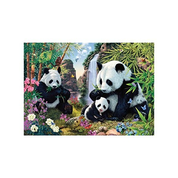 Dino Toys DINR7 532632 Dino Secret Puzzle: Pandas 1000 pièces, Multicolore